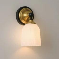 Possini Euro Design Possini Euro Zaragoza 9 1/2" High Gold And Black Wall Sconce