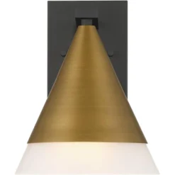 Possini Euro Design Possini Euro Leo 10"H Sand Black And Antique Brass Outdoor Wall Light 14 Possini Euro Design Possini Euro Leo 10"H Sand Black And Antique Brass Outdoor Wall Light -Possini Euro Design GUEST e6f8f2c3 2f79 464d 8b99 b8f055c85441