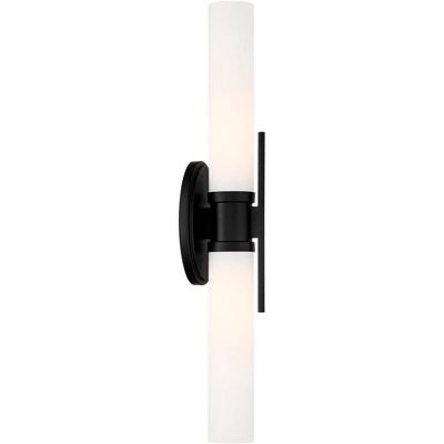 Possini Euro Design Abron Industrial Modern Wall Light Black Hardwire 24" Light Bar LED Fixture Frosted Glass For Bedroom Bathroom Vanity Living Room 7 Possini Euro Design Abron Industrial Modern Wall Light Black Hardwire 24" Light Bar LED Fixture Frosted Glass For Bedroom Bathroom Vanity Living Room - Image 5