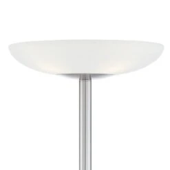 Possini Euro Design Meridian Light Blaster Modern Torchiere Floor Lamp 72" Tall Brushed Nickel LED Frosted Glass Shade For Living Room Bedroom Office -Possini Euro Design GUEST e8673fbc a7f2 4600 98bc edeff2728d6c