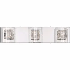 Possini Euro Design Wrapped Wire Modern Wall Light Chrome 22" Fixture Clear Glass Cylinder Shade For Bedroom Bathroom Vanity Reading Living Room House -Possini Euro Design GUEST e8f4ad32 9c58 4755 806c 0db2c48e13ff