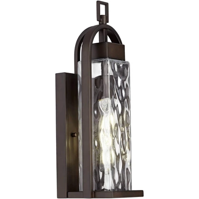 Possini Euro Design Winona Modern Outdoor Wall Light Fixture Bronze 16 1/4" Water Glass For Post Exterior Barn Deck House Porch Yard Posts Patio Home 7 Possini Euro Design Winona Modern Outdoor Wall Light Fixture Bronze 16 1/4" Water Glass For Post Exterior Barn Deck House Porch Yard Posts Patio Home - Image 5