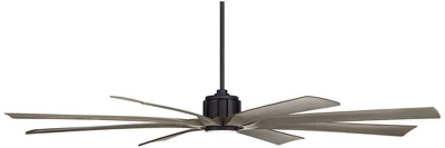 80" Possini Euro Design Defender Modern Indoor Outdoor Ceiling Fan With Dimmable LED Light Remote Matte Black Oak Damp Rated For Patio Exterior House 8 80" Possini Euro Design Defender Modern Indoor Outdoor Ceiling Fan With Dimmable LED Light Remote Matte Black Oak Damp Rated For Patio Exterior House - Image 6