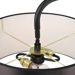 Possini Euro Design Raven Modern 66" Tall Chairside Arc Table Lamp Matte Black Metal Fabric Drum Shade For Living Room Reading Bedroom -Possini Euro Design GUEST eb73aded 6f9b 4867 98f9 72c46973dbb1