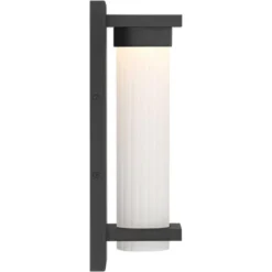 Possini Euro Design Kathleen 14" High Modern Outdoor Wall Light Fixture Mount Porch House Exterior Set Of 2 LED Bulb Sand Black Metal Glass Shade 16 Possini Euro Design Kathleen 14" High Modern Outdoor Wall Light Fixture Mount Porch House Exterior Set Of 2 LED Bulb Sand Black Metal Glass Shade -Possini Euro Design GUEST ebea51b2 4d81 4673 bb02 b0e12f7c0b01 2