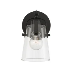 Possini Euro Design Modern Wall Light Sconce Black Metal Hardwired 5 1/4" Fixture Clear Glass Shade For Bedroom Bathroom Bedside 13 Possini Euro Design Modern Wall Light Sconce Black Metal Hardwired 5 1/4" Fixture Clear Glass Shade For Bedroom Bathroom Bedside -Possini Euro Design GUEST ec96639e 1e12 4d7d b0a5 ff2399d288cf