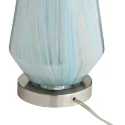 Possini Euro Design Jaime Modern Table Lamp 26" High Blue Gray Art Glass White Drum Shade For Bedroom Living Room Bedside Nightstand Office Kids House 15 Possini Euro Design Jaime Modern Table Lamp 26" High Blue Gray Art Glass White Drum Shade For Bedroom Living Room Bedside Nightstand Office Kids House -Possini Euro Design GUEST ed01bda1 a44b 4bf7 bb2a e4c3af07af79