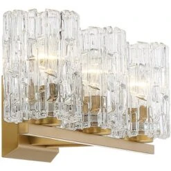 Possini Euro Design Icelight Modern Wall Light Warm Brass Hardwire 25" 3-Light Fixture Textured Ice Glass For Bedroom Bathroom Vanity Living Room 12 Possini Euro Design Icelight Modern Wall Light Warm Brass Hardwire 25" 3-Light Fixture Textured Ice Glass For Bedroom Bathroom Vanity Living Room -Possini Euro Design GUEST ed97021a cd07 4015 a41b 7466c8f3a26f