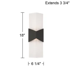 Possini Euro Design Possini Euro Tux 18" High Black And White LED Wall Sconce Set Of 2 -Possini Euro Design GUEST ee2f8095 65b0 4be0 9f5c e3cd0c30eebf 1