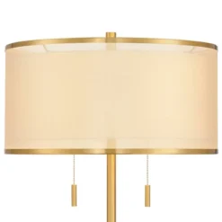 Possini Euro Design Granview Mid Century Modern 66" Tall Standing Floor Lamp With Glass Table USB Port Gold Metal Warm Brass Finish Living Room -Possini Euro Design GUEST ef3b1349 be57 4d95 8ad0 b648f0154c11