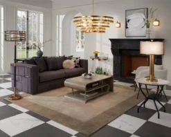 Possini Euro Design Halifax Modern Industrial Floor Lamp 64 1/2" Tall Matte Black Warm Gold Metal Double Drum Shade For Living Room Bedroom Office -Possini Euro Design GUEST f00dc396 7e97 4d21 bd9b 465361d7213e