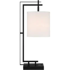 Possini Euro Design Covello 25" High Modern Mission Desk Lamp USB Port AC Power Outlet Black Metal Single White Shade Home Office Living Room Charging 16 Possini Euro Design Covello 25" High Modern Mission Desk Lamp USB Port AC Power Outlet Black Metal Single White Shade Home Office Living Room Charging -Possini Euro Design GUEST f216f4f6 ad82 4ec4 9fb4 b6bef714b790