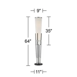 Possini Euro Design Flute Mid Century Modern 64" Tall Floor Lamp With Smart Socket Satin Black Nickel White Shade For Living Room House 12 Possini Euro Design Flute Mid Century Modern 64" Tall Floor Lamp With Smart Socket Satin Black Nickel White Shade For Living Room House -Possini Euro Design GUEST f2cdb5cc e9f1 4f7f a7e0 cb564d785ae0
