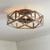 Possini Euro Design Moorcroft Modern Farmhouse Ceiling Light Semi Flush Mount Fixture 14 1/2" Wide Dark Wood Bronze 6-Light Hexagon Frame For Bedroom -Possini Euro Design GUEST f38374f0 a240 4b17 94be 57ebe1cf9230
