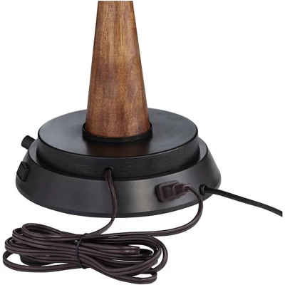 Possini Euro Design Buckhead Modern Table Lamp 28" Tall Bronze With Dimmable USB Workstation Base Drum Shade For Bedroom Living Room Kids Desk Home 6 Possini Euro Design Buckhead Modern Table Lamp 28" Tall Bronze With Dimmable USB Workstation Base Drum Shade For Bedroom Living Room Kids Desk Home - Image 4