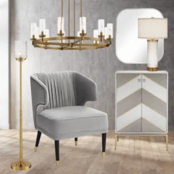 Possini Euro Design Bailey Rounded Corner Rectangular Vanity Wall Mirror Modern Beveled Brushed Gold Frame 27" Wide For Bathroom Bedroom Home Office -Possini Euro Design GUEST f67bbb22 9da7 46e6 9bf8 df3bc0115601