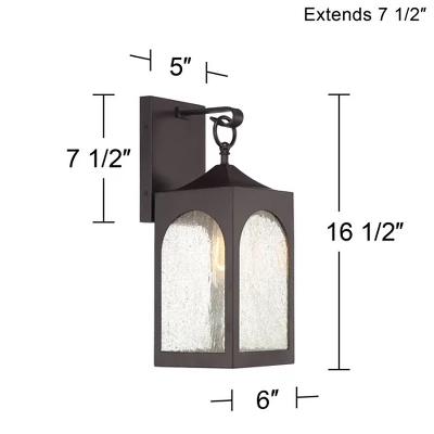 Possini Euro Design Tyne Modern Outdoor Wall Light Fixture Bronze 16 1/2" Seedy Glass For Post Exterior Barn Deck House Porch Yard Posts Patio Home 8 Possini Euro Design Tyne Modern Outdoor Wall Light Fixture Bronze 16 1/2" Seedy Glass For Post Exterior Barn Deck House Porch Yard Posts Patio Home - Image 6