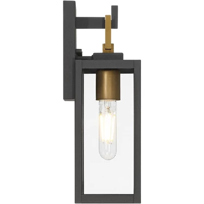 Possini Euro Design Possini Euro Trystin 13" High Black And Brass Outdoor Wall Light 10 Possini Euro Design Possini Euro Trystin 13" High Black And Brass Outdoor Wall Light - Image 8