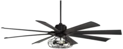 70" Possini Euro Design Modern Indoor Ceiling Fan With LED Light Remote Control Matte Black Cage For Living Room Kitchen House -Possini Euro Design GUEST fb68239a 213b 45ce 9a57 a3bcd8aba211