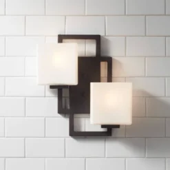 Possini Euro Design Modern Wall Light Bronze 15 1/2" Square Glass Sconce Fixture For Bathroom Side Of Mirror Hallway 14 Possini Euro Design Modern Wall Light Bronze 15 1/2" Square Glass Sconce Fixture For Bathroom Side Of Mirror Hallway -Possini Euro Design GUEST fba76d3a 5e7f 4529 b86a a180f0a9c49f