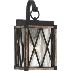 Possini Euro Design Brawley Rustic Industrial Outdoor Wall Light Fixture Bronze Wood Grain 13 1/2" Clear Seedy Glass For Post Exterior Barn Deck House 11 Possini Euro Design Brawley Rustic Industrial Outdoor Wall Light Fixture Bronze Wood Grain 13 1/2" Clear Seedy Glass For Post Exterior Barn Deck House -Possini Euro Design GUEST fddb185d 2a6f 48db a6db 5392c2aad276