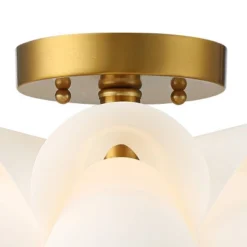 Possini Euro Design Modern Ceiling Light Semi Flush Mount Fixture White Flower Gold Metal 15 3/4" Wide Living Room Bedroom Kitchen 10 Possini Euro Design Modern Ceiling Light Semi Flush Mount Fixture White Flower Gold Metal 15 3/4" Wide Living Room Bedroom Kitchen -Possini Euro Design GUEST fef6218a 716d 4463 96b6 83ff662f8639