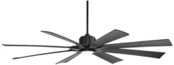 70" Possini Euro Design Defender Modern Indoor Outdoor Ceiling Fan With Dimmable LED Light Remote Control Matte Black Damp Rated For Patio Exterior -Possini Euro Design GUEST ff53d4e0 06c9 4ccc a1b6 649852ceda0b