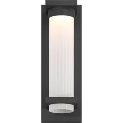 Possini Euro Design Kathleen 14" High Modern Outdoor Wall Light Fixture Mount Porch House Exterior Set Of 2 LED Bulb Sand Black Metal Glass Shade 13 Possini Euro Design Kathleen 14" High Modern Outdoor Wall Light Fixture Mount Porch House Exterior Set Of 2 LED Bulb Sand Black Metal Glass Shade -Possini Euro Design GUEST ff8752ed 6a10 486b abba 40a303b2f38d 2